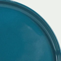 Assiette à dessert en faïence D22,3cm - bleu figuerolles