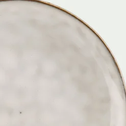 Assiette à dessert en grès D20,5cm - beige roucas