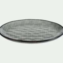 Assiette à dessert en grès D20cm - bleu calaluna