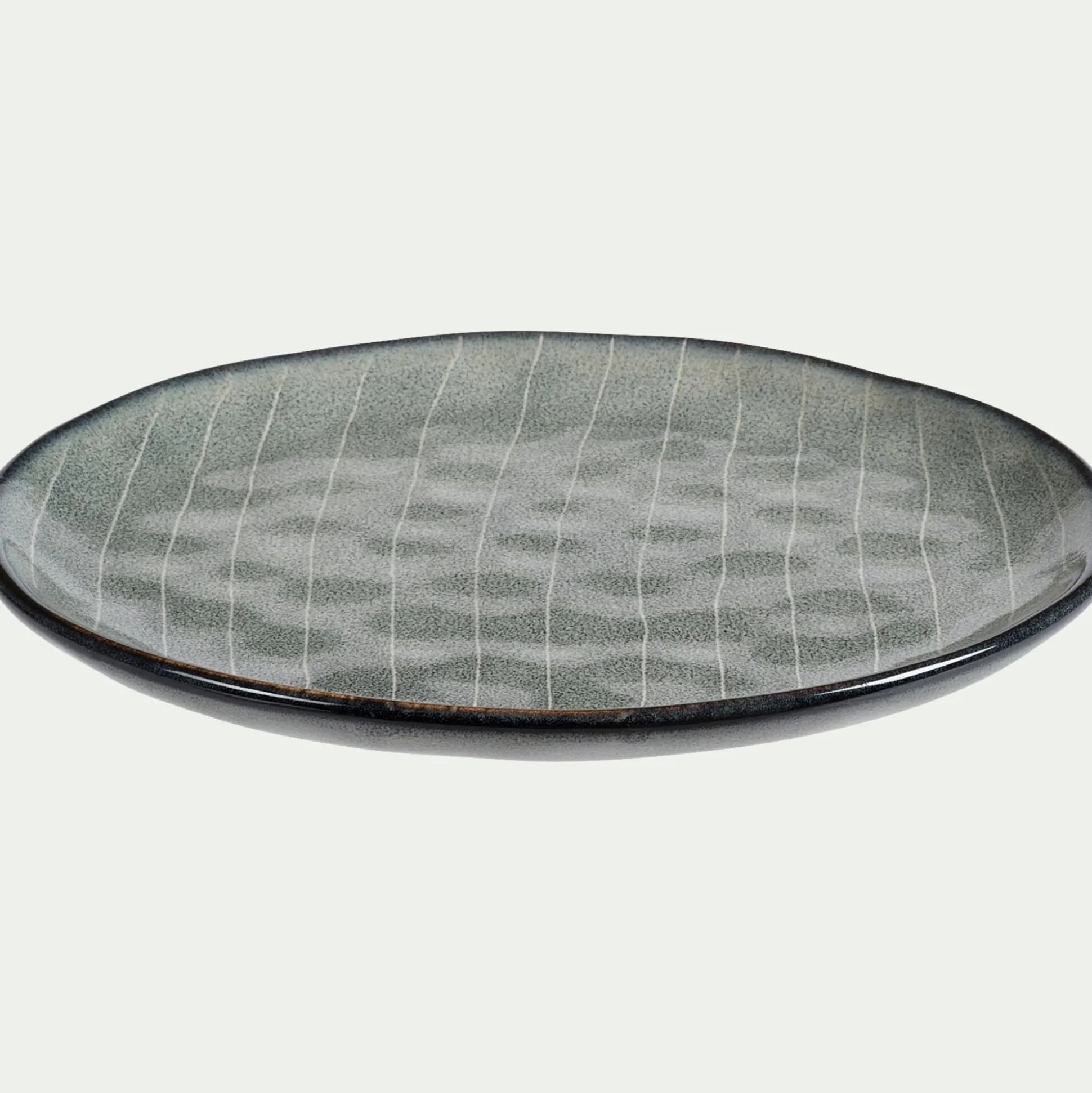 Assiette à dessert en grès D20cm - bleu calaluna