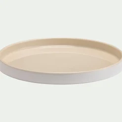Assiette à dessert en grès D21,5cm - blanc
