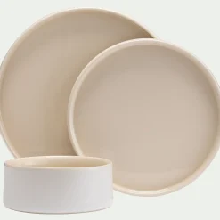 Assiette à dessert en grès D21,5cm - blanc