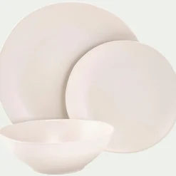 Assiette à dessert en grès D20,5cm - blanc ventoux