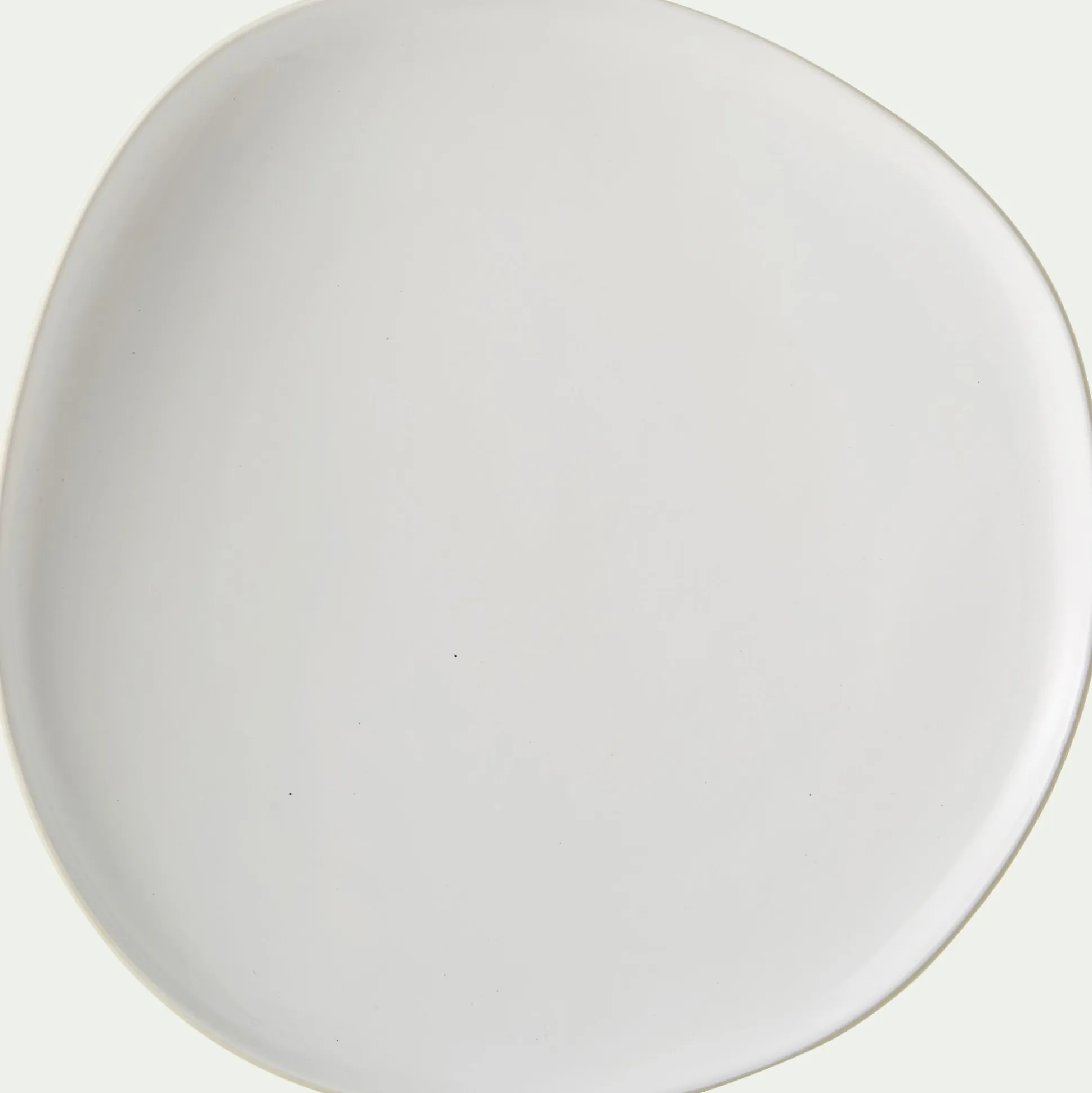 Assiette à dessert en grès D21cm - blanc ventoux