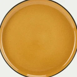 Assiette à dessert en grès D22,2cm - jaune