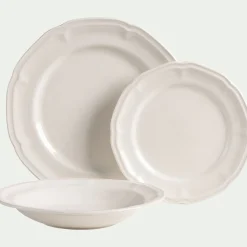 Assiette à dessert en porcelaine D21cm - blanc