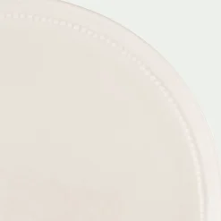 Assiette à dessert en porcelaine avec liseré perlé D21,60cm - blanc ventoux