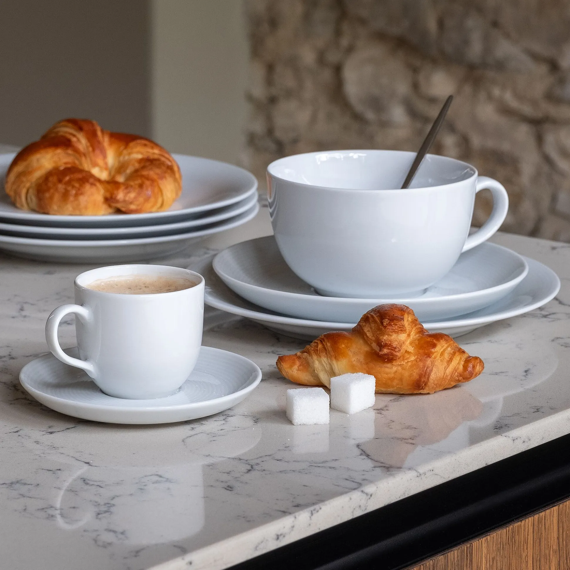 Assiette à dessert en porcelaine qualité hôtelière D21cm - blanc