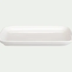 Assiette à dessert en porcelaine 14x21,5cm - blanc