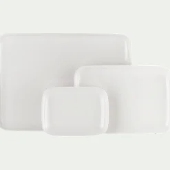 Assiette à dessert en porcelaine 14x21,5cm - blanc