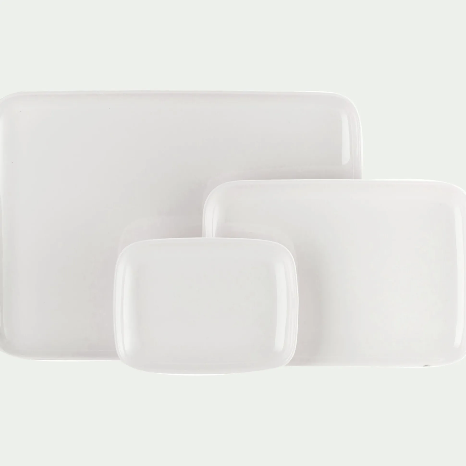 Assiette à dessert en porcelaine 14x21,5cm - blanc