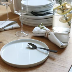 Assiette à dessert en porcelaine D20cm - blanc