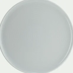 Assiette à dessert spirale en porcelaine D20cm - blanc