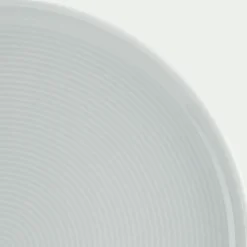Assiette à dessert spirale en porcelaine D20cm - blanc