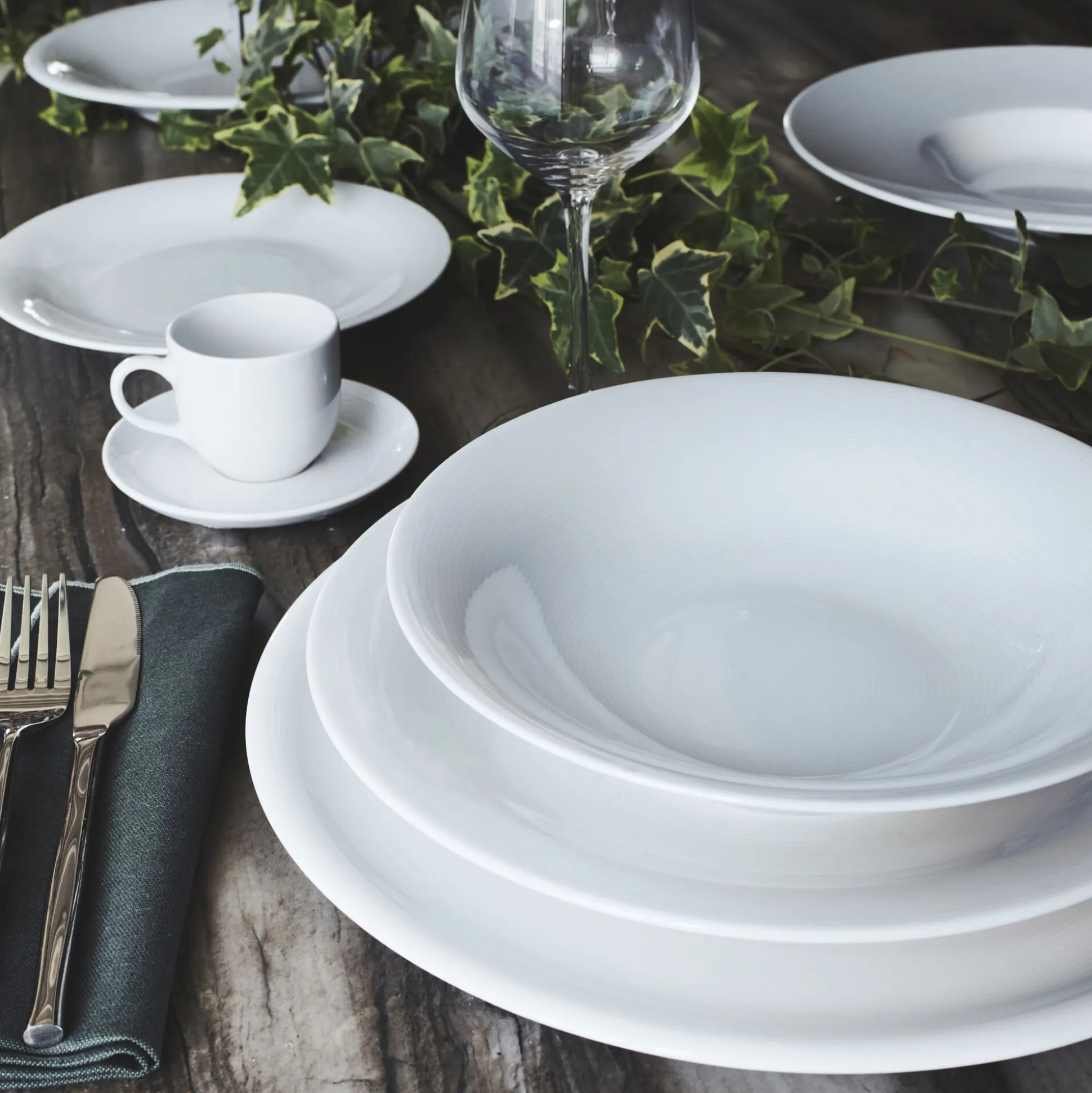 Assiette à pizza en porcelaine qualité hôtelière D30,5cm - blanc