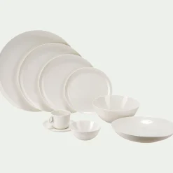 Assiette à pizza en porcelaine légère D30cm - blanc