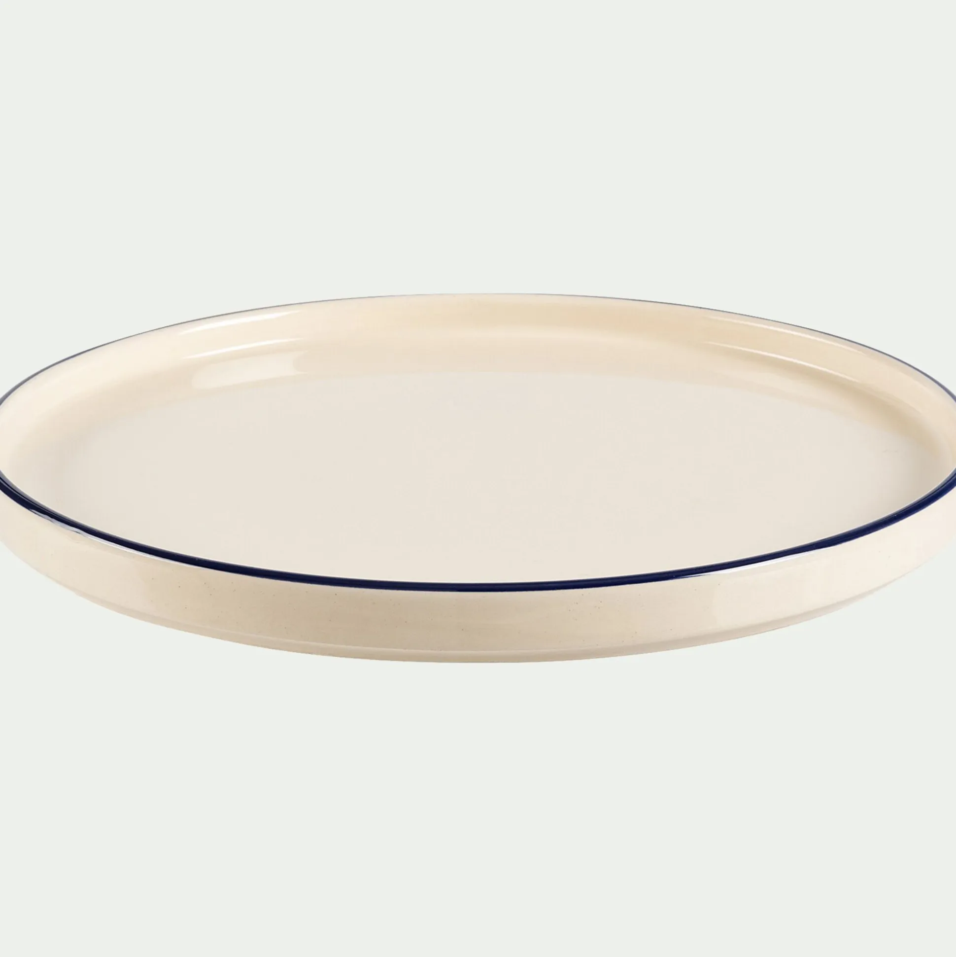 Assiette plate en céramique D26cm - blanc