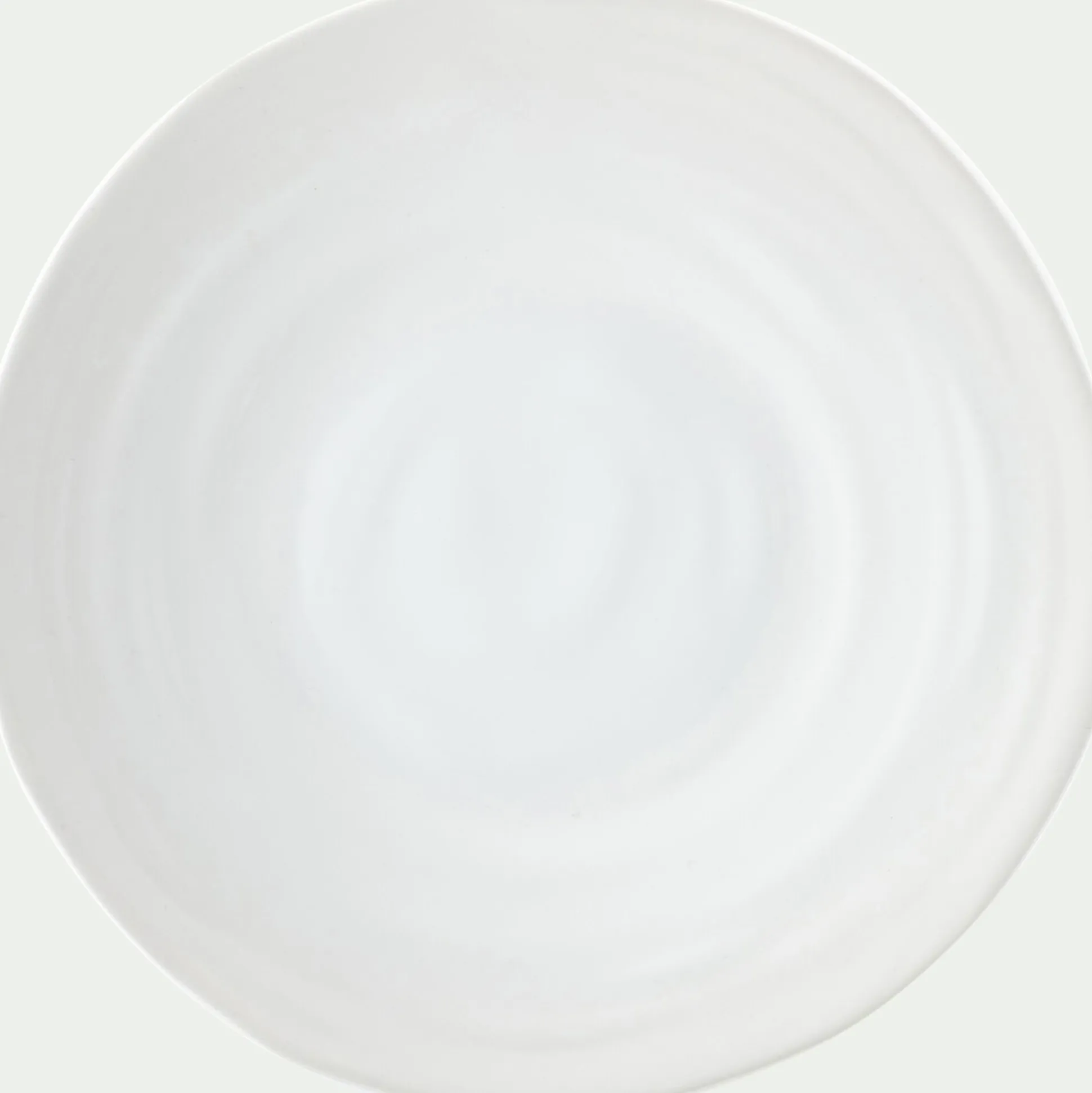 Assiette plate en faïence D26,5cm - blanc