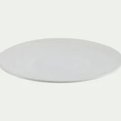 Assiette plate en faïence D26,5cm - blanc