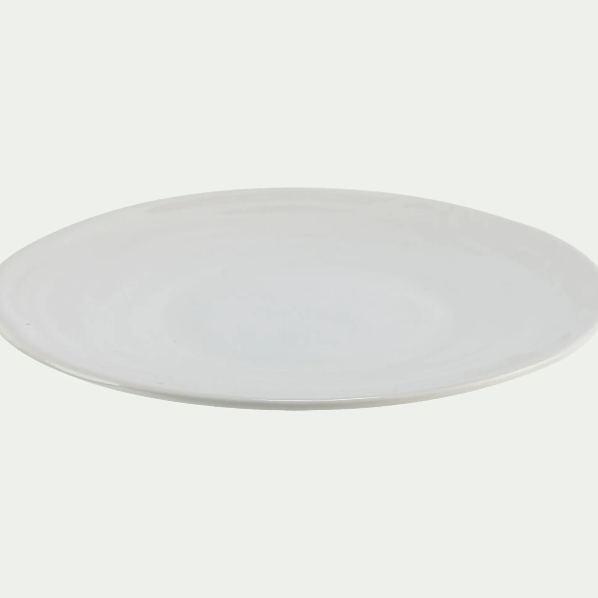 Assiette plate en faïence D26,5cm - blanc