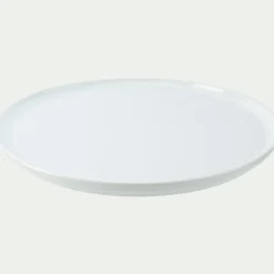 Assiette plate en faïence D28cm - blanc ventoux