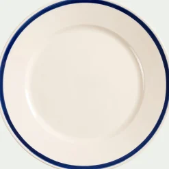Assiette plate en faïence D27cm - blanc