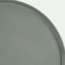 Assiette plate en faïence D28cm - vert cèdre