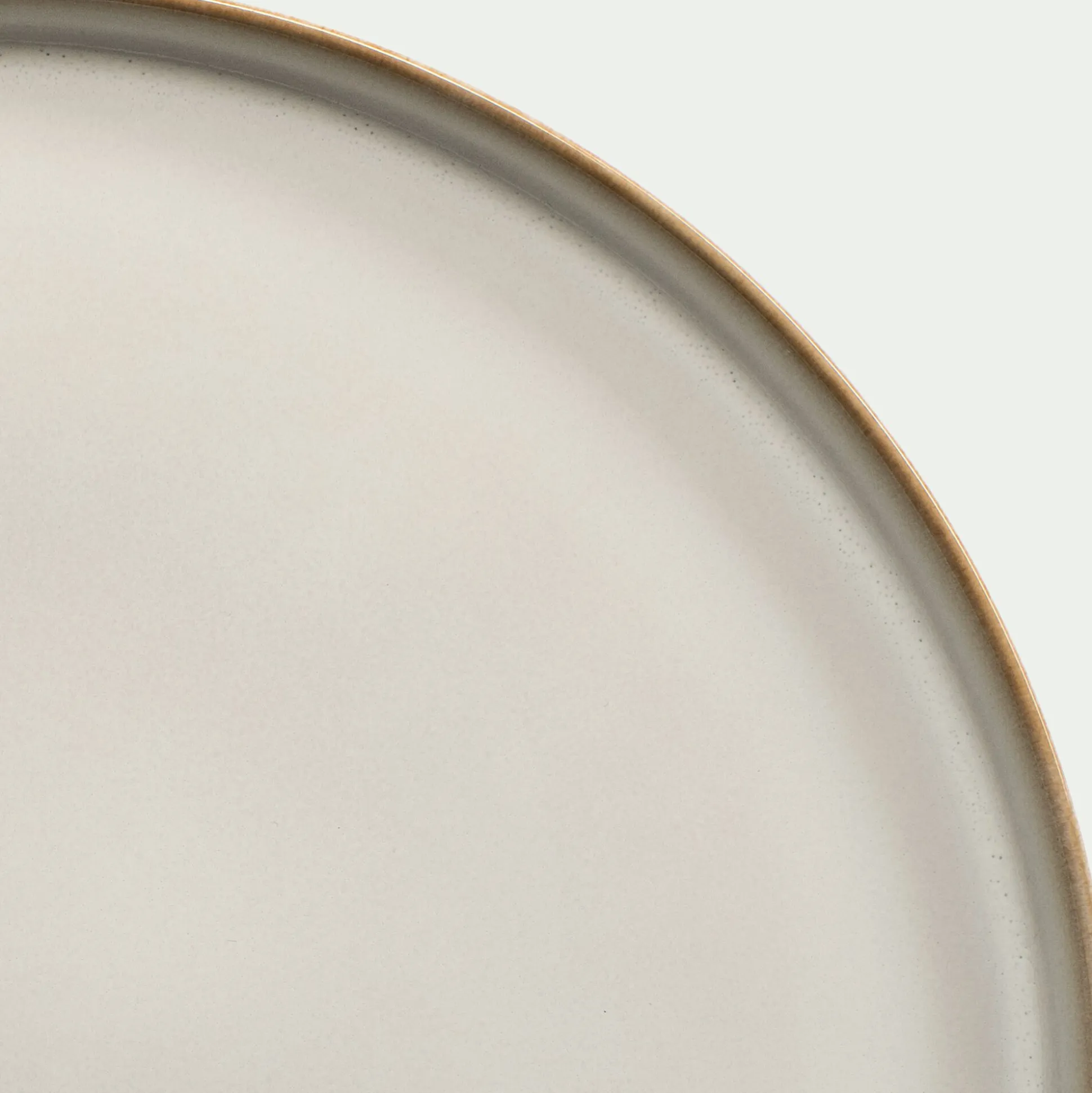 Assiette plate en grès D27cm - beige alpilles