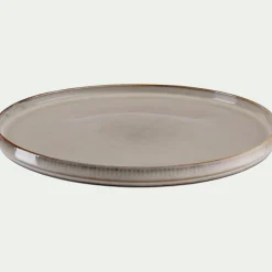 Assiette plate en grès D27cm - beige