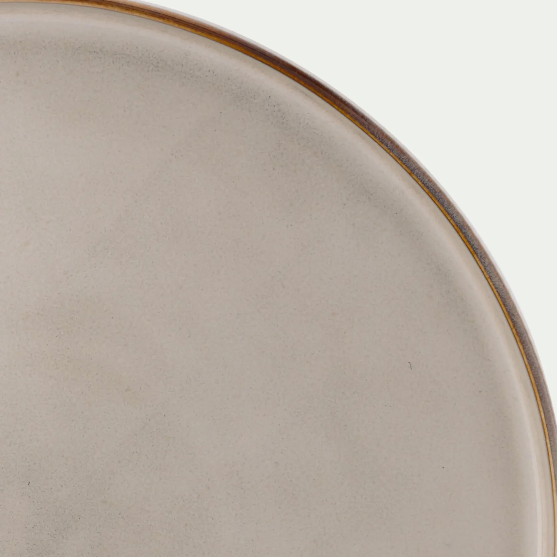 Assiette plate en grès D27cm - beige
