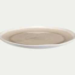Assiette plate en grès D27,5cm - beige alpilles