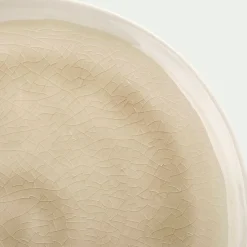 Assiette plate en grès D27,5cm - beige alpilles
