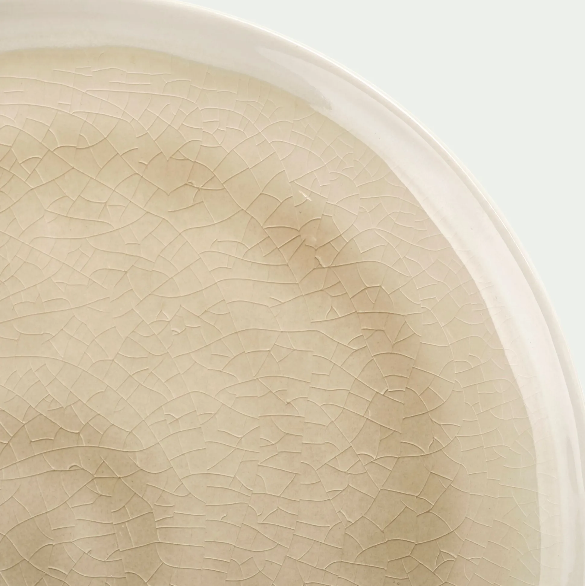Assiette plate en grès D27,5cm - beige alpilles