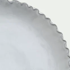 Assiette plate en grès D28cm - blanc
