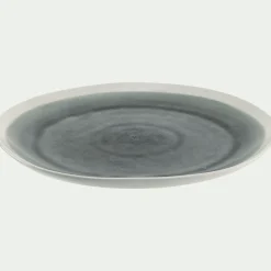 Assiette plate en grès D27,5cm - bleu autan