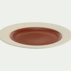 Assiette plate en grès D27,5cm - terracotta