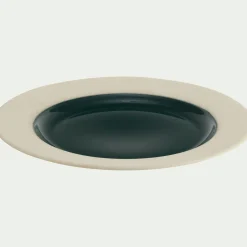 Assiette plate en grès D27,5cm - vert oyat