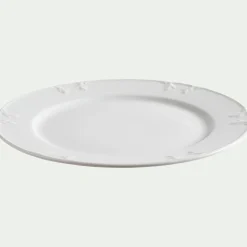 Assiette plate en porcelaine D28cm - blanc