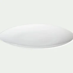 Assiette plate en porcelaine D28cm - blanc