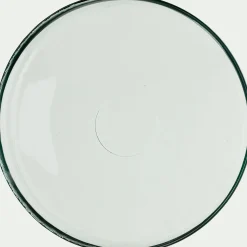 Assiette plate en verre D25cm - transparent