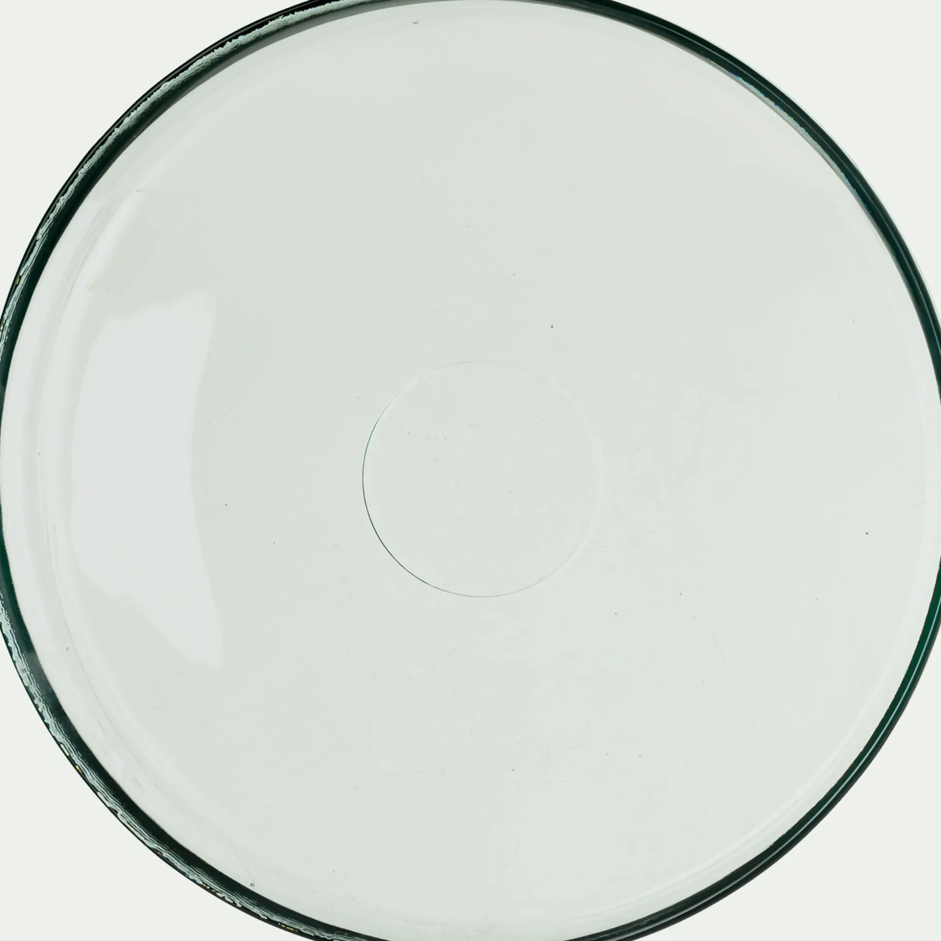 Assiette plate en verre D25cm - transparent