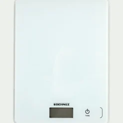Balance électronique en verre trempé - blanc