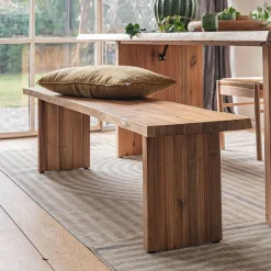 Banc en acacia L170cm - bois foncé