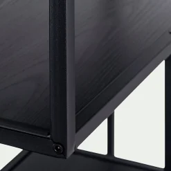 Bibliothèque en métal et en bois - noir