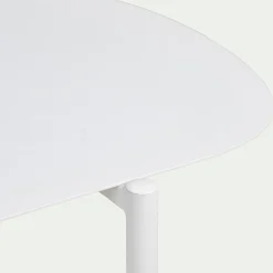Bibliothèque 2 tablettes en acier - blanc L100,50xH46cm