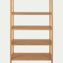 Bibliothèque 4 étagères en chêne L90xl35,5xH143,5cm - bois clair