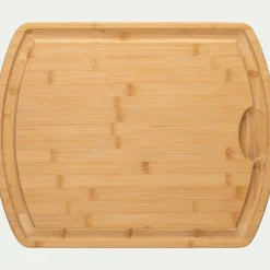 Billot de boucher en bambou 40x50cm - naturel