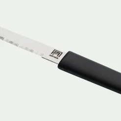 Bloc de 6 couteaux bi-matière et bio matière - noir