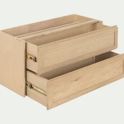 Bloc de 2 grands tiroirs L82cm