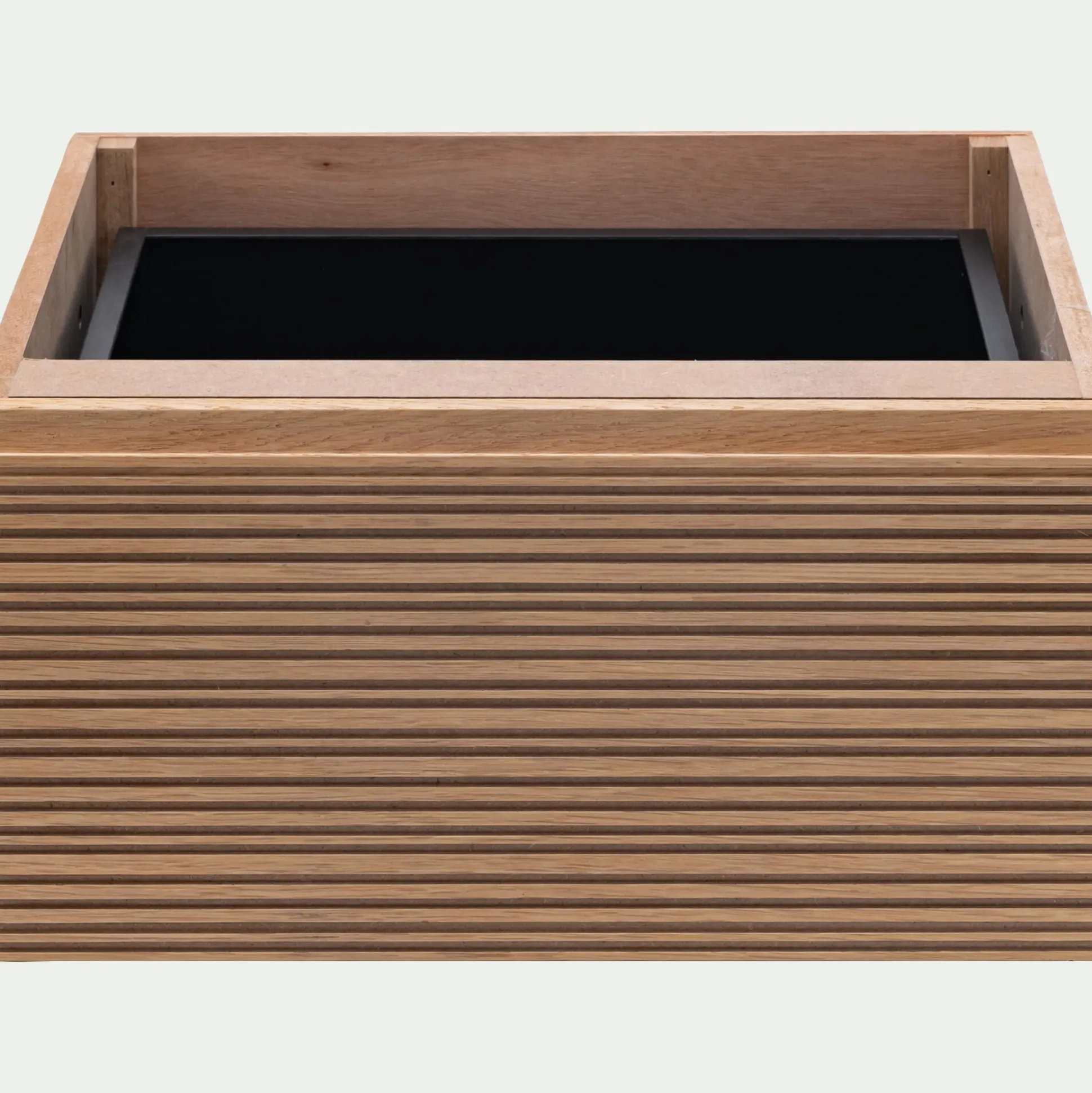 Bloc de 1 tiroir en chêne strié L40cm - bois clair